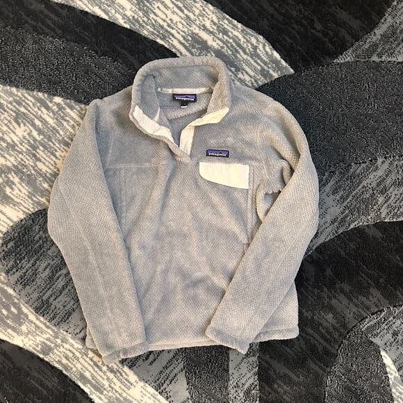 Patagonia Sweater Womens Small Gray Re-Tool Snap T Fleece Pullover Gorpcore Hike - Picture 1 of 11
